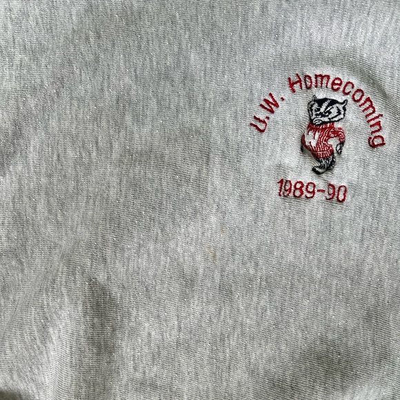 Vintage University of Wisconsin Badgers Homecoming Crewneck 1989 Sweatshirt - Picture 2 of 6